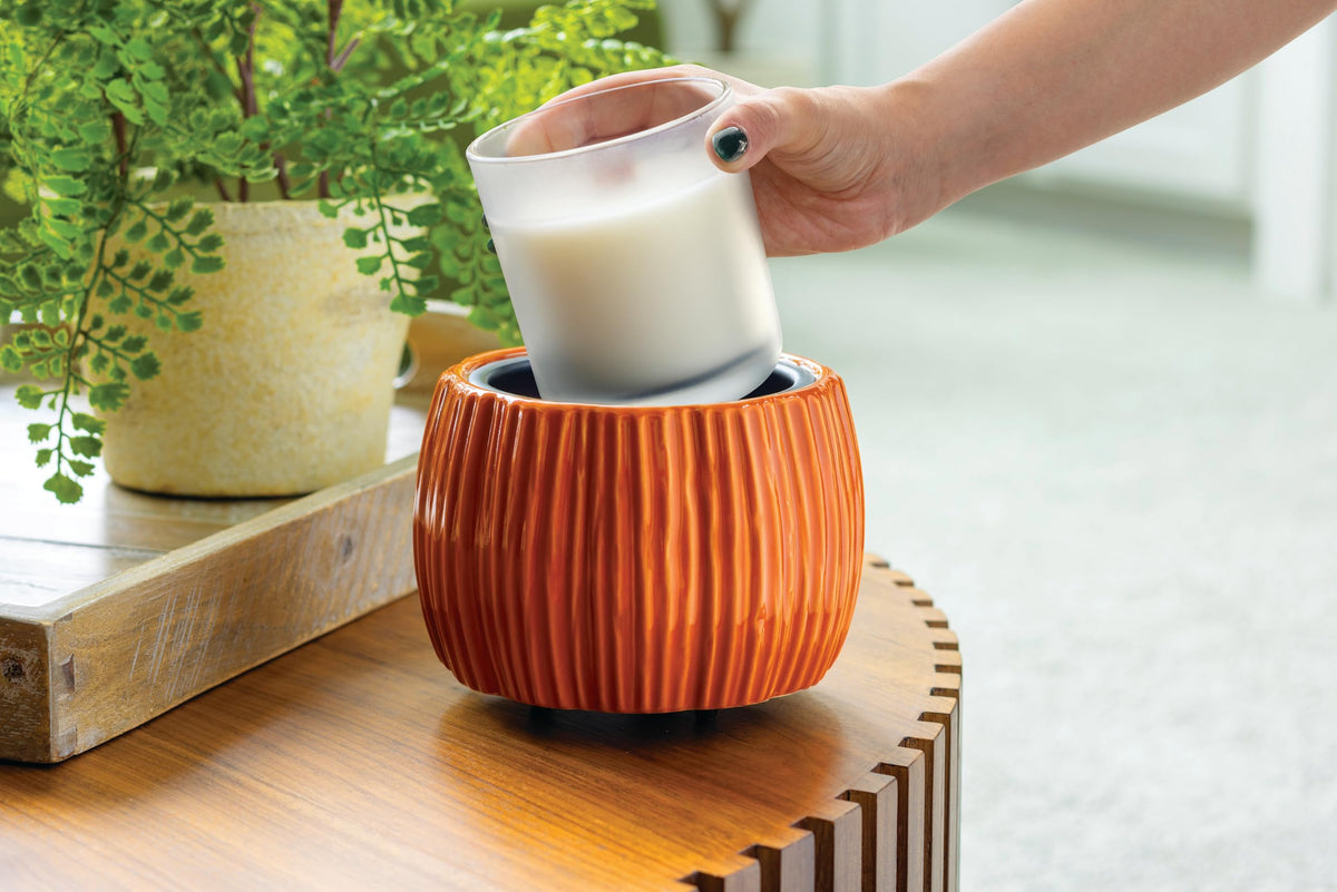 Candle Warmers Etc. Illumination Fragrance Warmer- Light-Up Warmer for Warming Scented Candle Wax Melts and Tarts or to Freshen Room, Jack O'Lantern