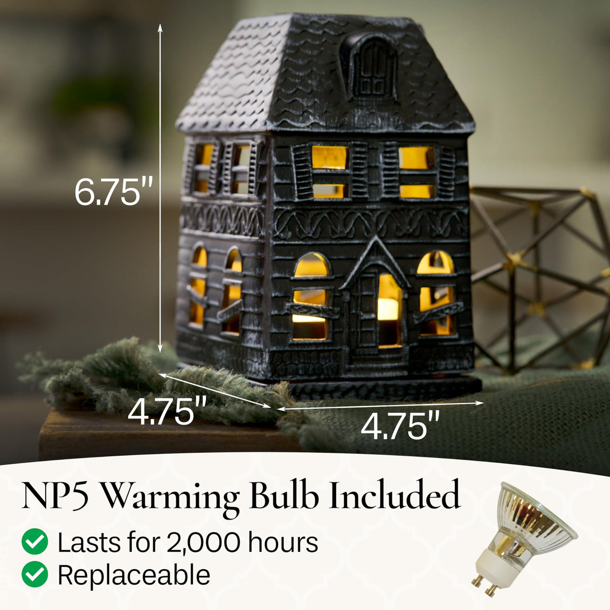 Candle Warmers Etc. Illumination Fragrance Warmer- Light-Up Warmer for Warming Scented Candle Wax Melts and Tarts or to Freshen Room, Jack O'Lantern