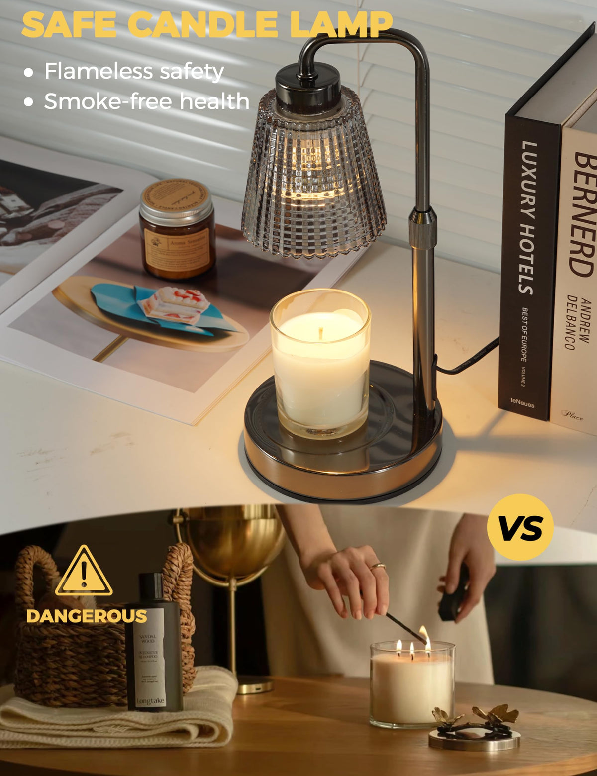 GODONLIF Candle Warmer Lamp with Timer, Birthday Gifts for Women Home Decor | 24h Cycle Timer Dimmable Wax Melt Warmer with 2 Bulbs, Fall Decor for Home Living Room Halloween Decorations Gifts for Mom