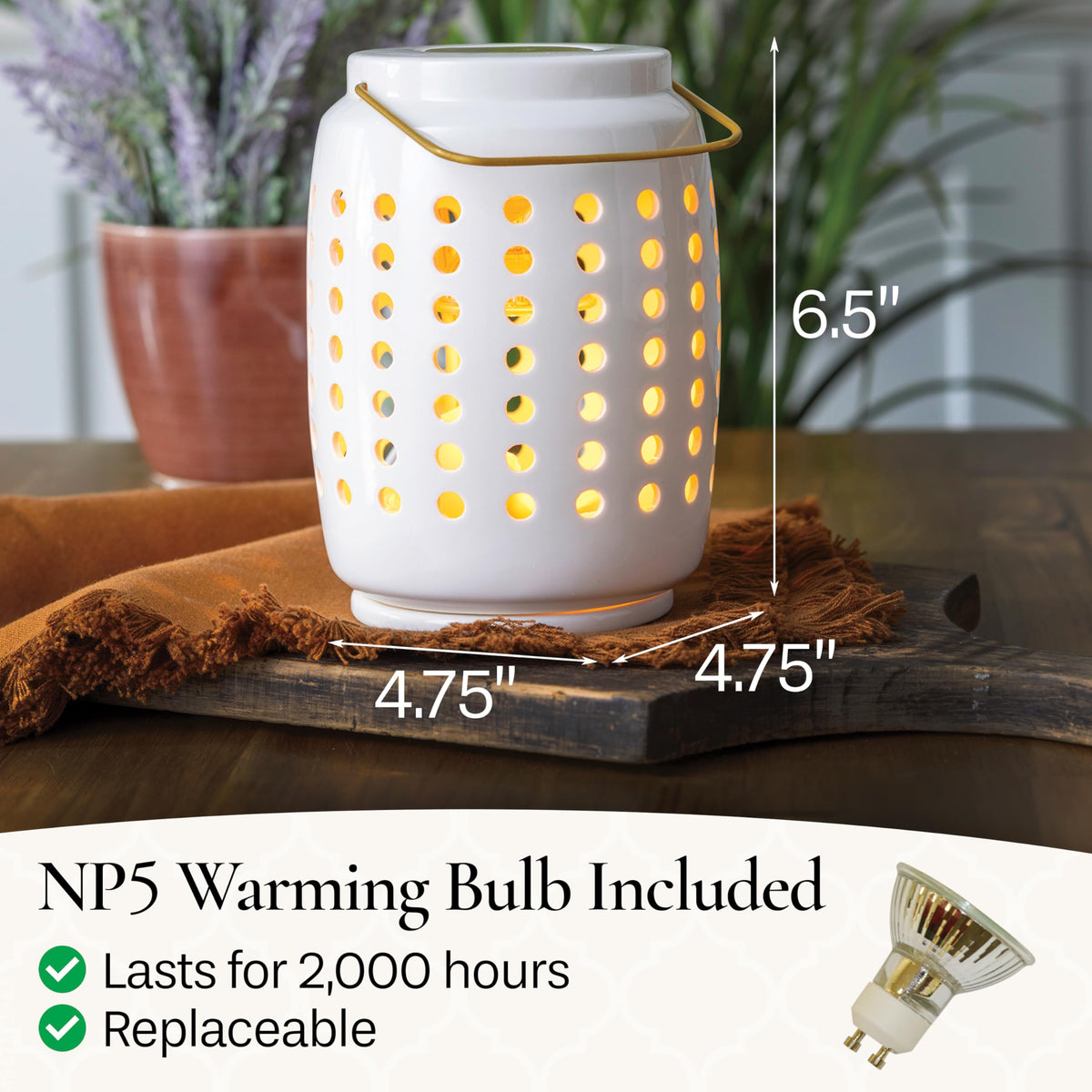 Candle Warmers Etc. Illumination Fragrance Warmer- Light-Up Warmer for Warming Scented Candle Wax Melts and Tarts or to Freshen Room, Jack O'Lantern
