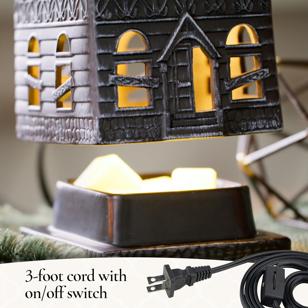 Candle Warmers Etc. Illumination Fragrance Warmer- Light-Up Warmer for Warming Scented Candle Wax Melts and Tarts or to Freshen Room, Jack O'Lantern