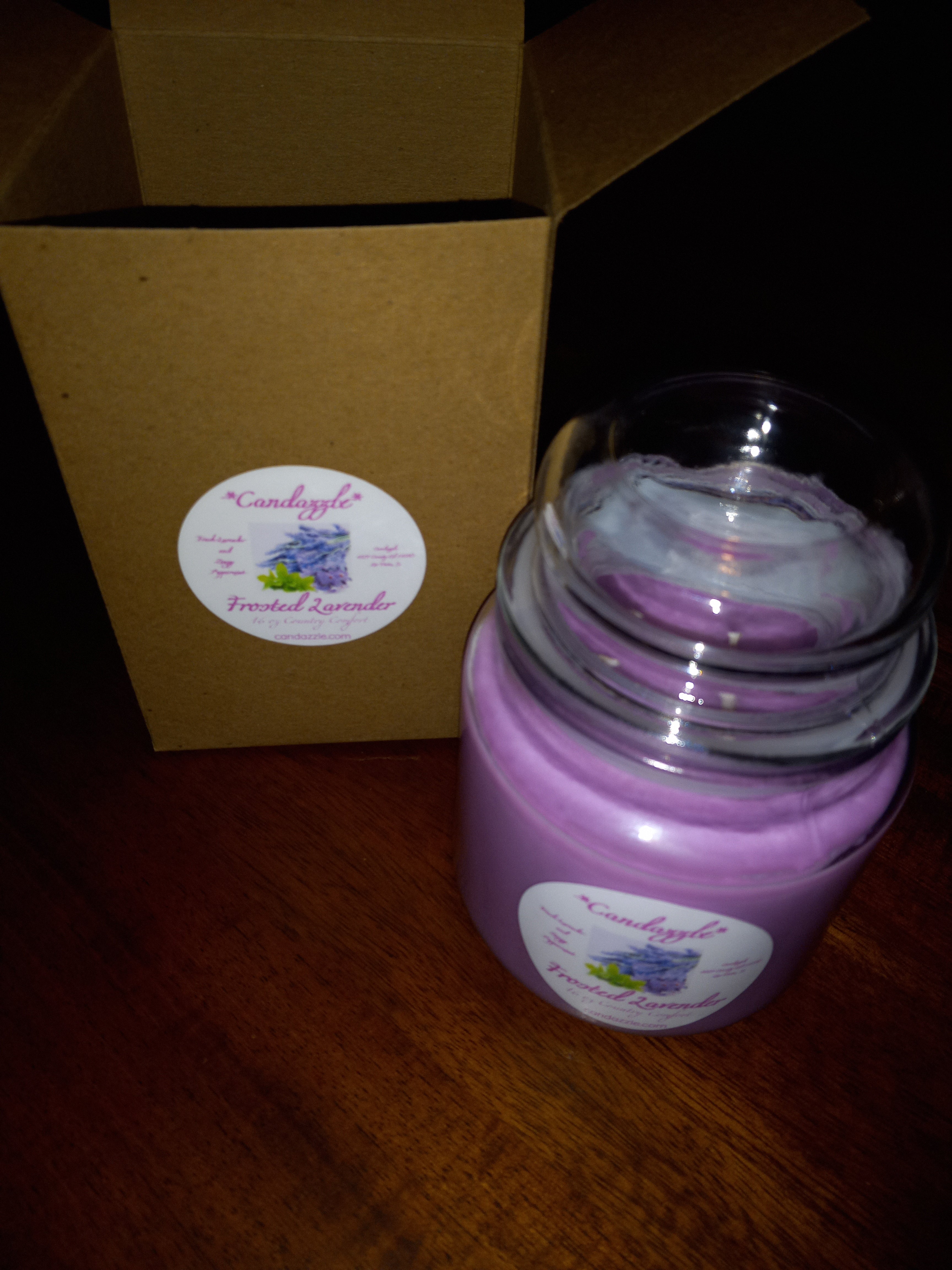 16 oz Country Comfort- FROSTED LAVENDER SOY CANDLE